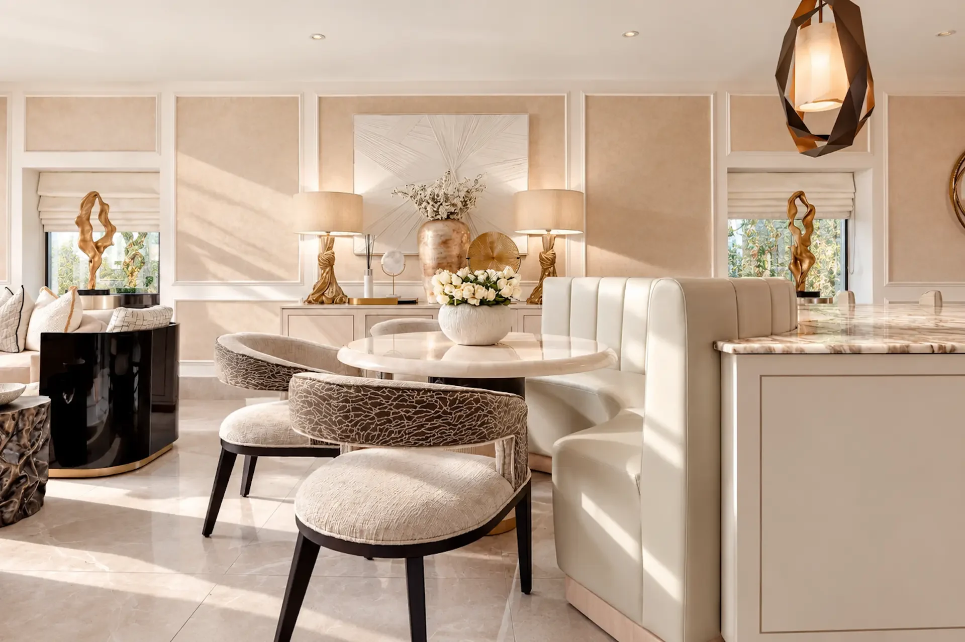 Dining area at The Lake House, Cheshire