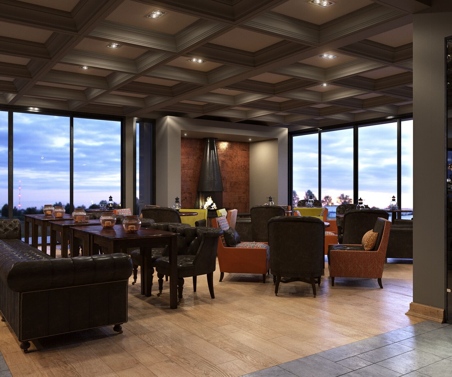 The Green House Restaurant interior, United Kingdom