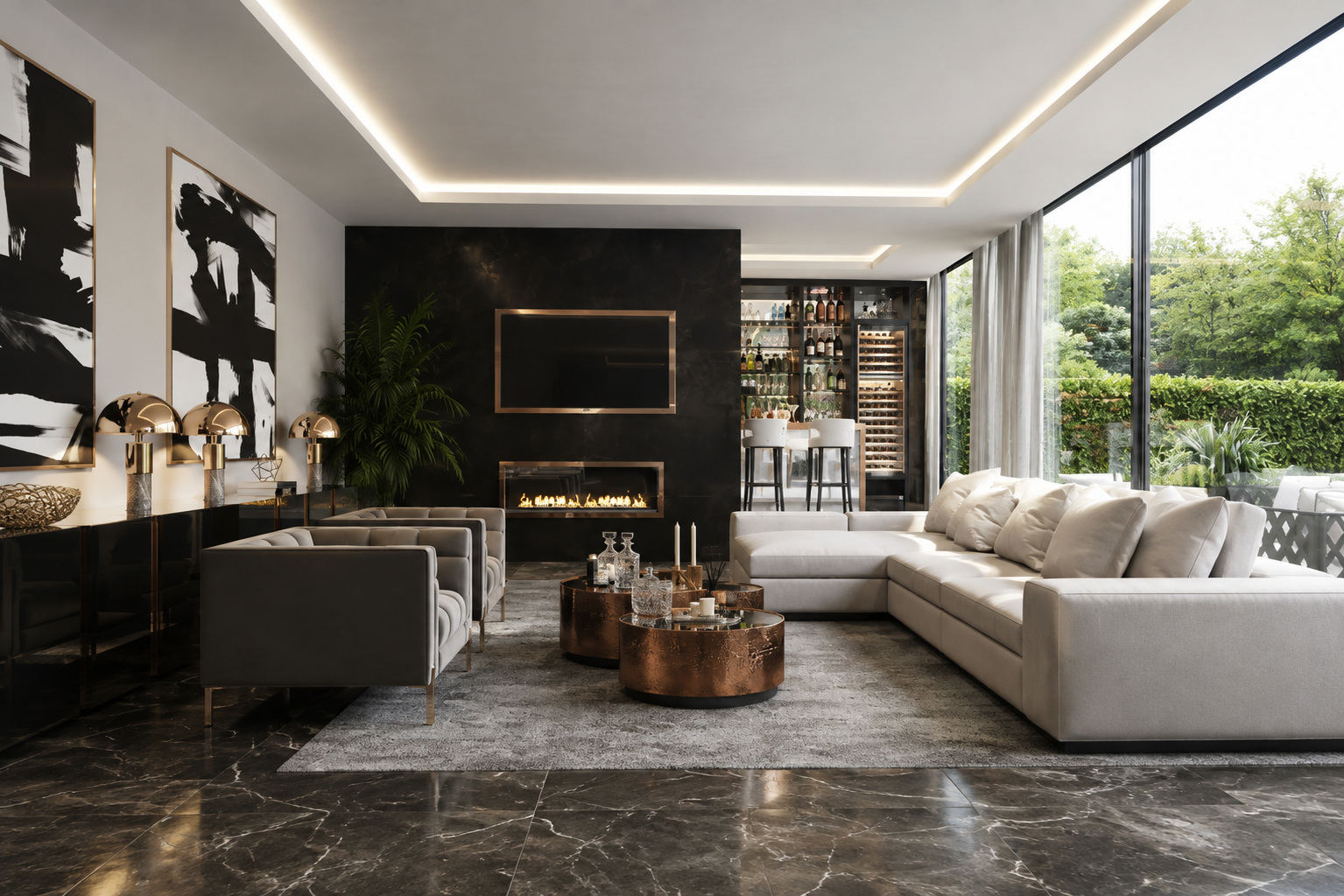 West Bay Private Villa interior detail, Doha, Qatar