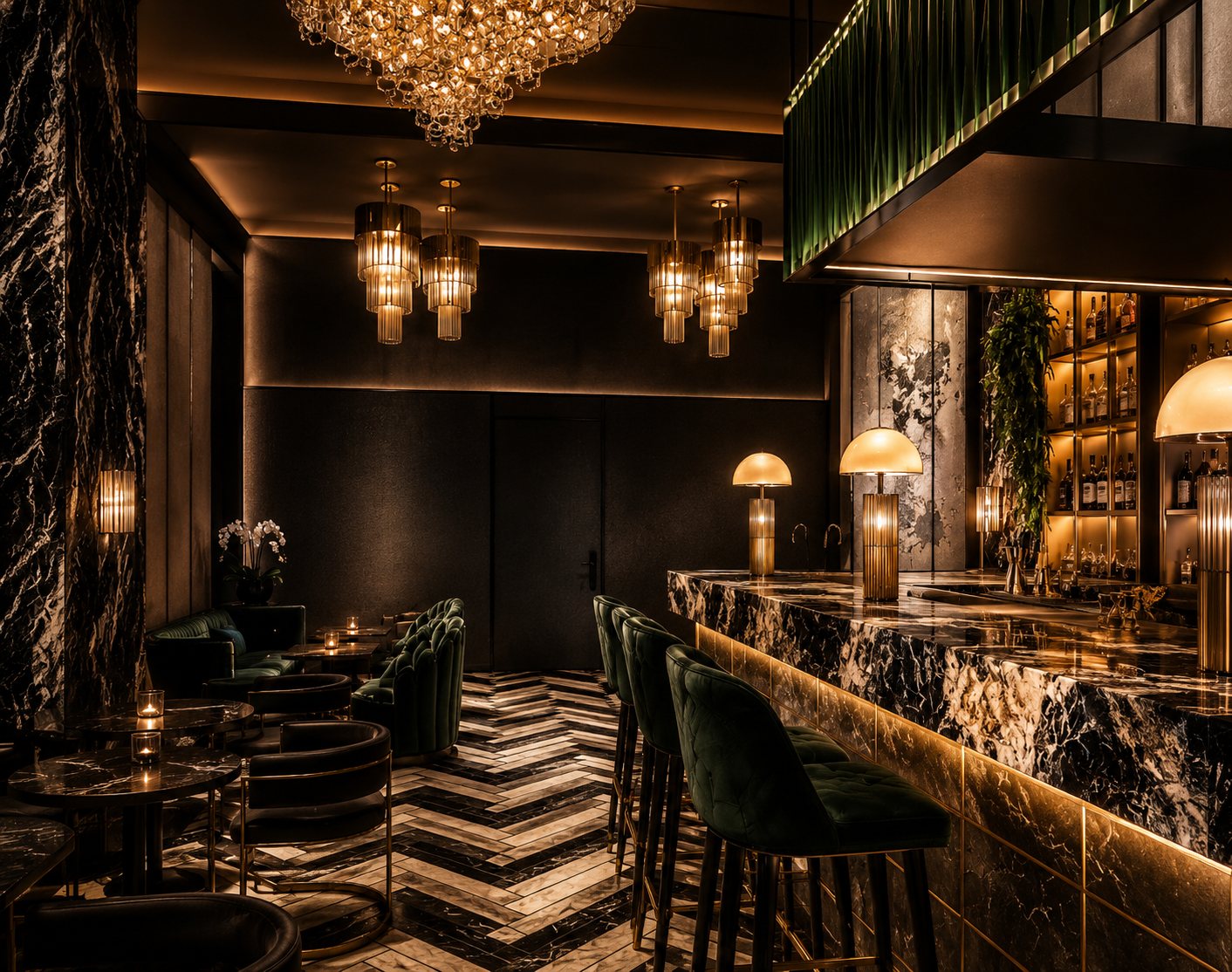 Members Private Bar interior detail, Solihull