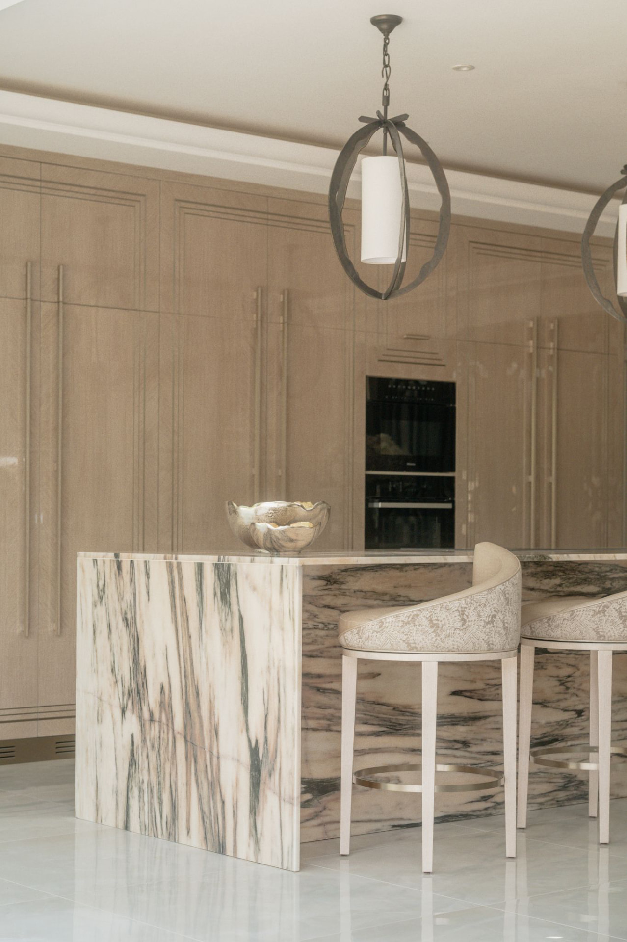 Cox Jones Interiors installation team at work on a luxury interior