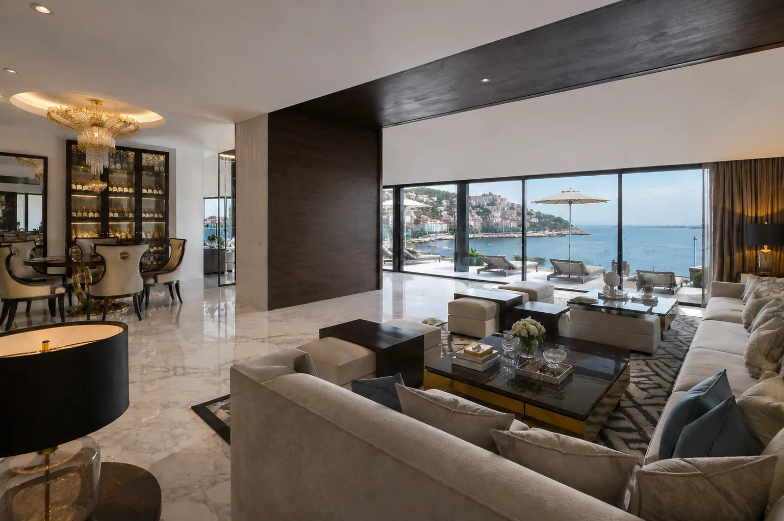 Cannes Penthouse residential interior design, French Riviera